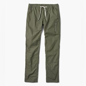 Army green Ripstop Vuori climber pants